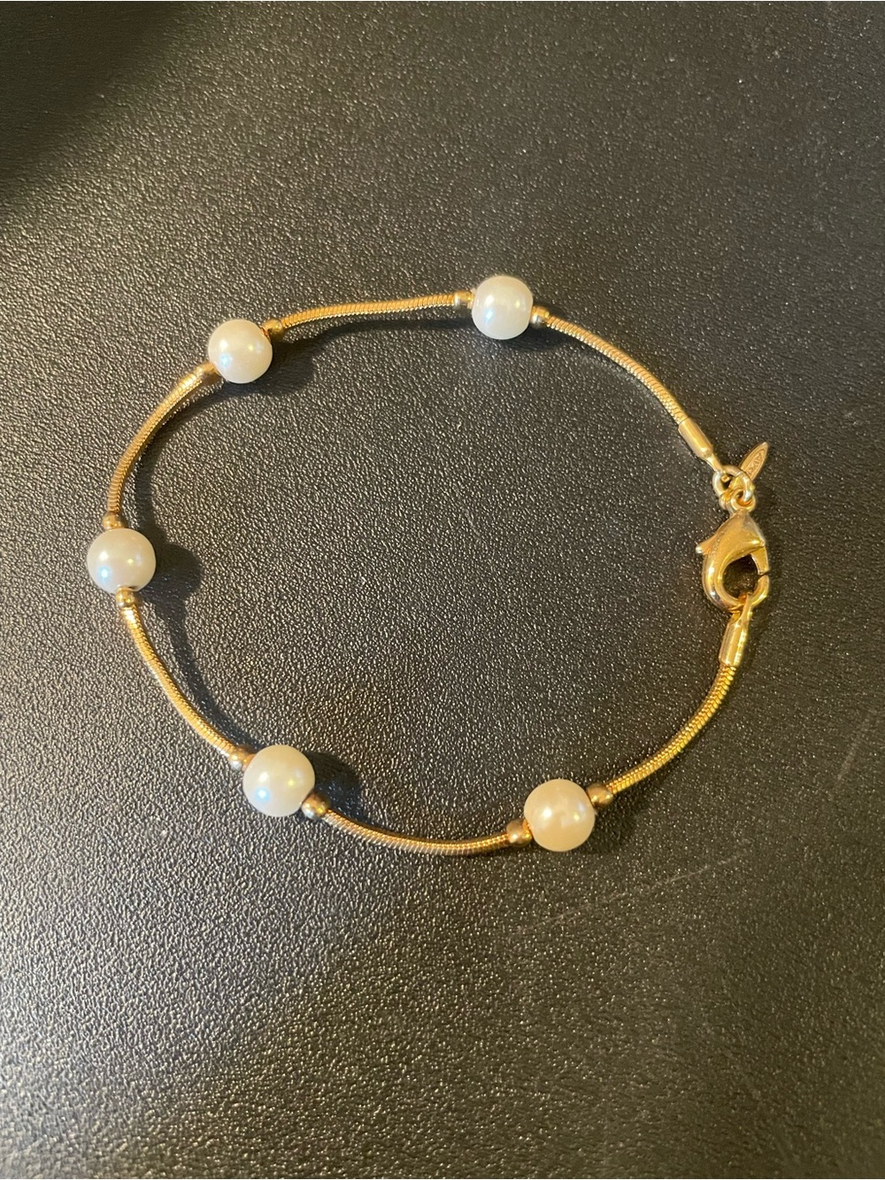 Children's Gold-Tone Pearl Bead Bracelet - Classic Kids Jewelry